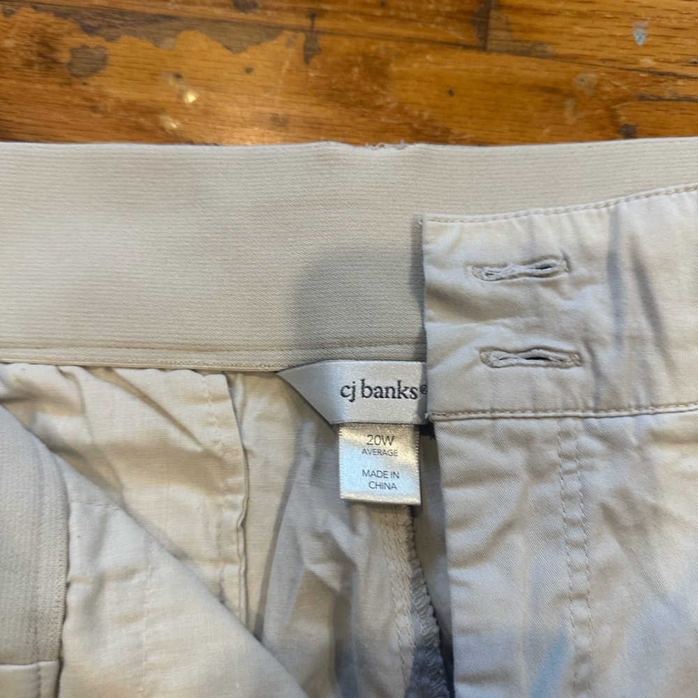 CJ Banks Gray Chinos Classic Straight-Leg